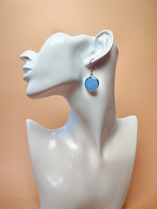 Boucles d’oreilles – Écume bleue