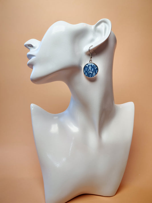 Boucles d’oreilles – Gouttes d’Indigo