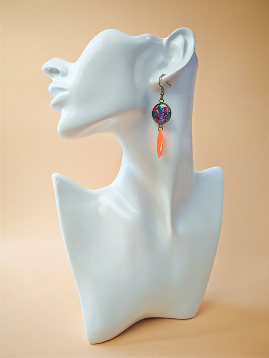 Boucles d’oreilles – Forêt flamboyante