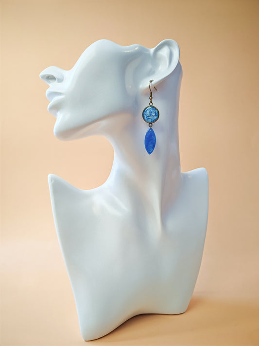 Boucles d’oreilles – Bleu cachemire