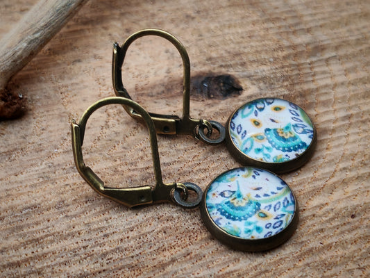 Boucles d'oreilles dormeuses – Rêverie paisley