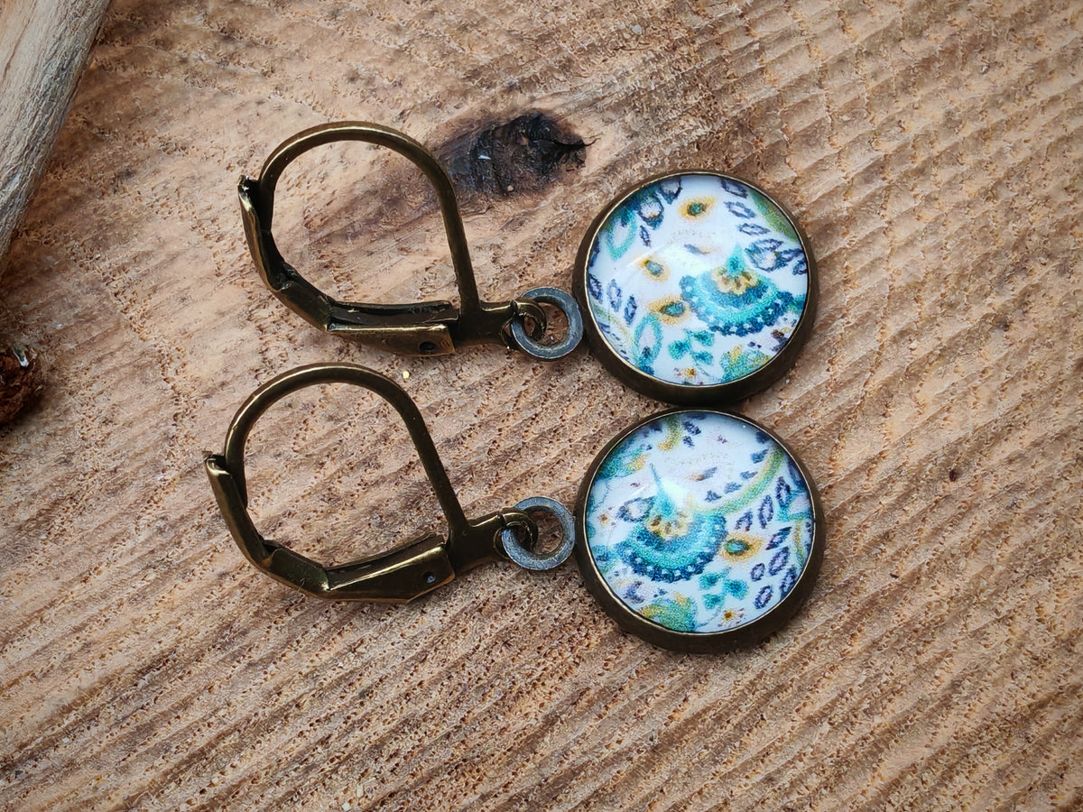Boucles d'oreilles dormeuses – Rêverie paisley