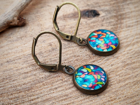 Boucles d'oreilles dormeuses – Éclats d’aquarelle