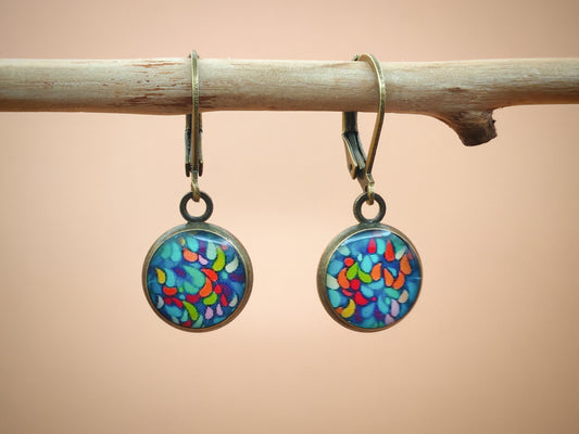 Boucles d'oreilles dormeuses – Éclats d’aquarelle