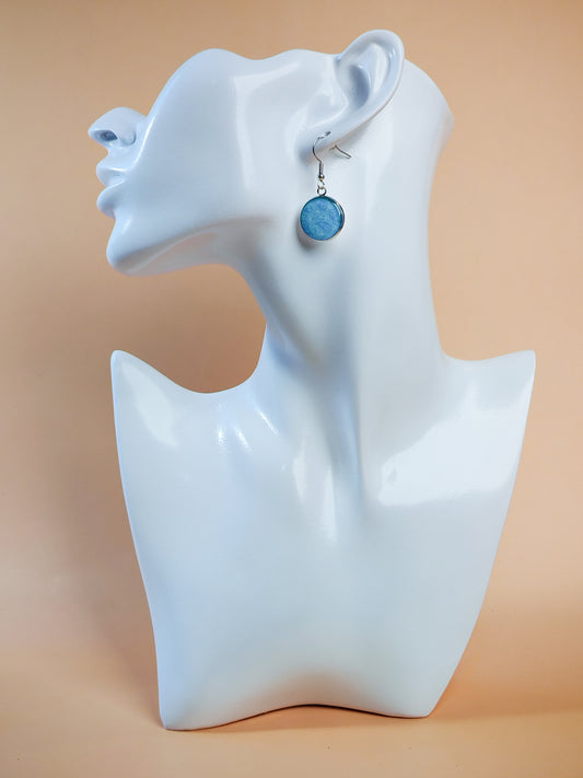 Boucles d’oreilles – Paisley délicat sur lagon turquoise