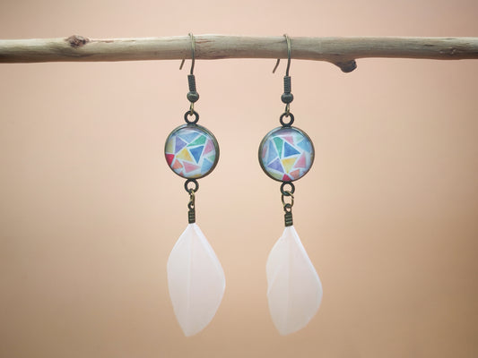 Boucles d'oreilles – Pastel graphique