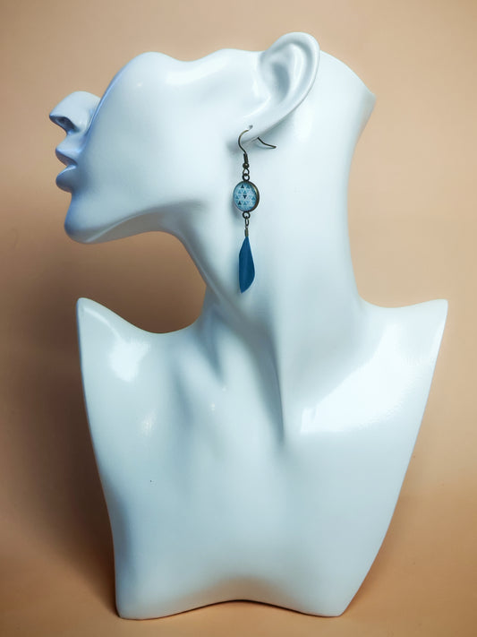 Boucles d'oreilles – Prisme turquoise