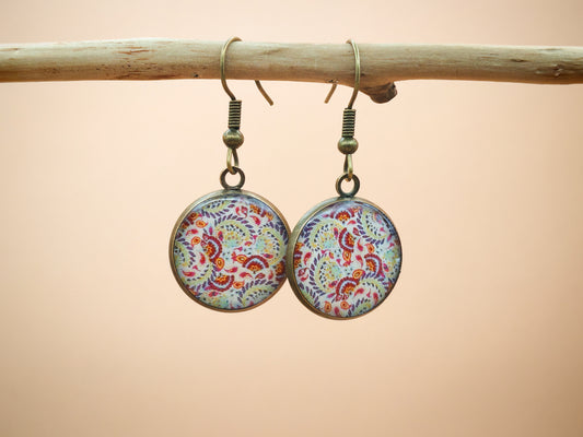 Boucles d’oreilles – Fleurs de cachemire