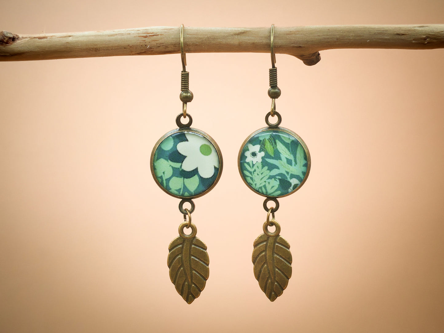 Ensemble pendentif + boucles d’oreilles – Jardin d’écume