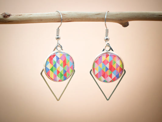 Boucles d’oreilles – Triangles en fête