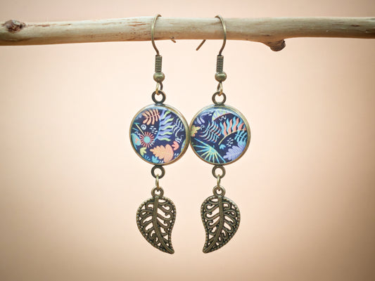 Boucles d’oreilles – Forêt tropicale de minuit