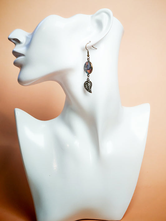 Boucles d’oreilles – Forêt tropicale de minuit