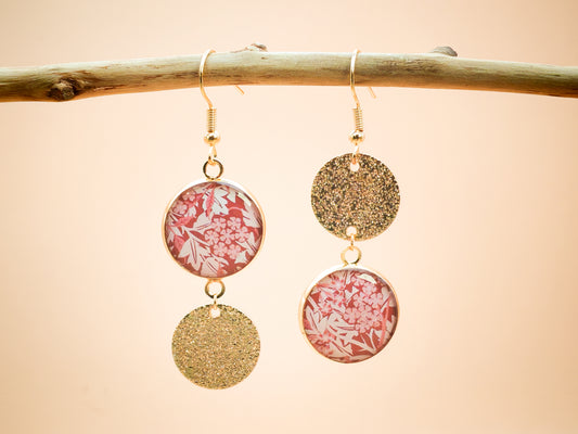 Boucles d'oreilles – Pétales d’or rose