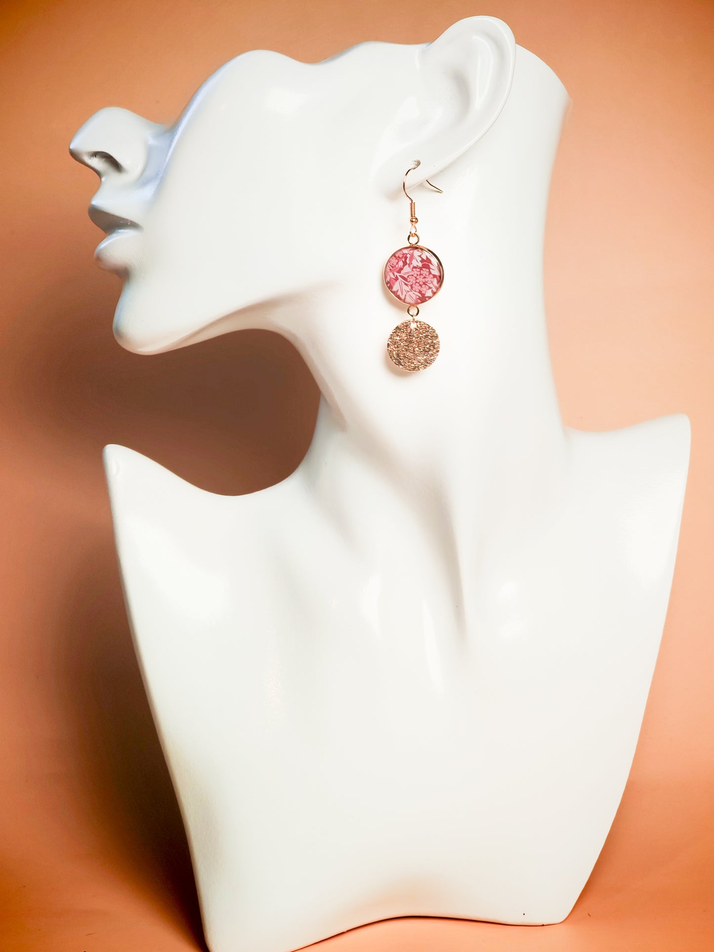 Boucles d'oreilles – Pétales d’or rose