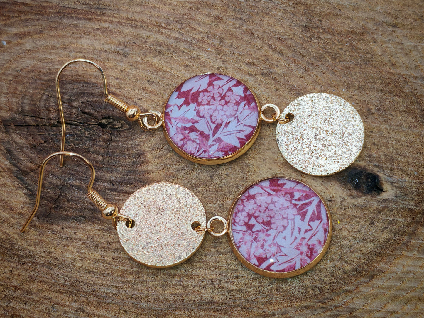 Boucles d'oreilles – Pétales d’or rose