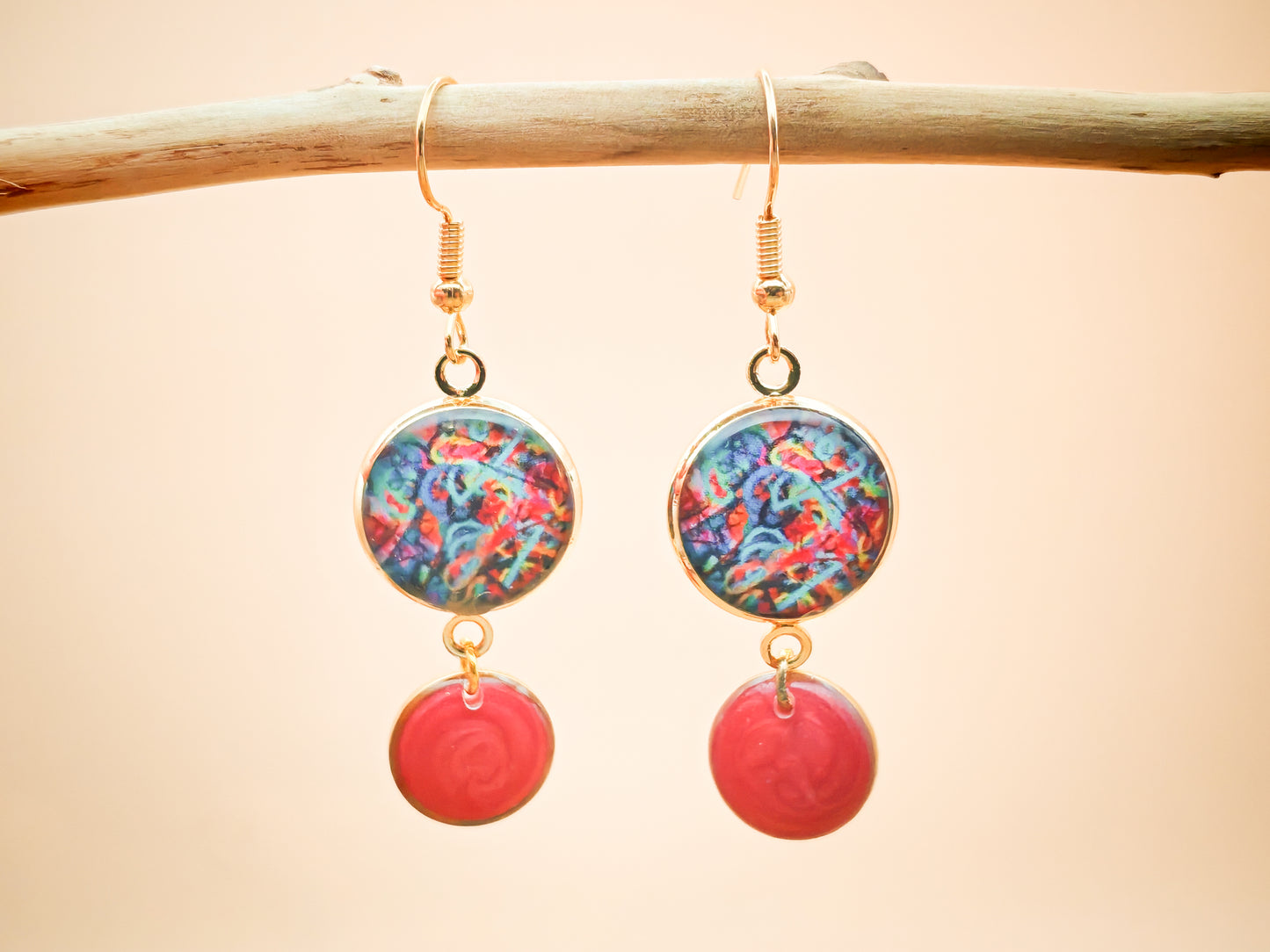Boucles d'oreilles – Abstractions flamboyantes