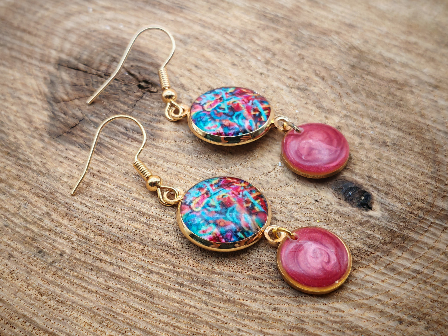 Boucles d'oreilles – Abstractions flamboyantes