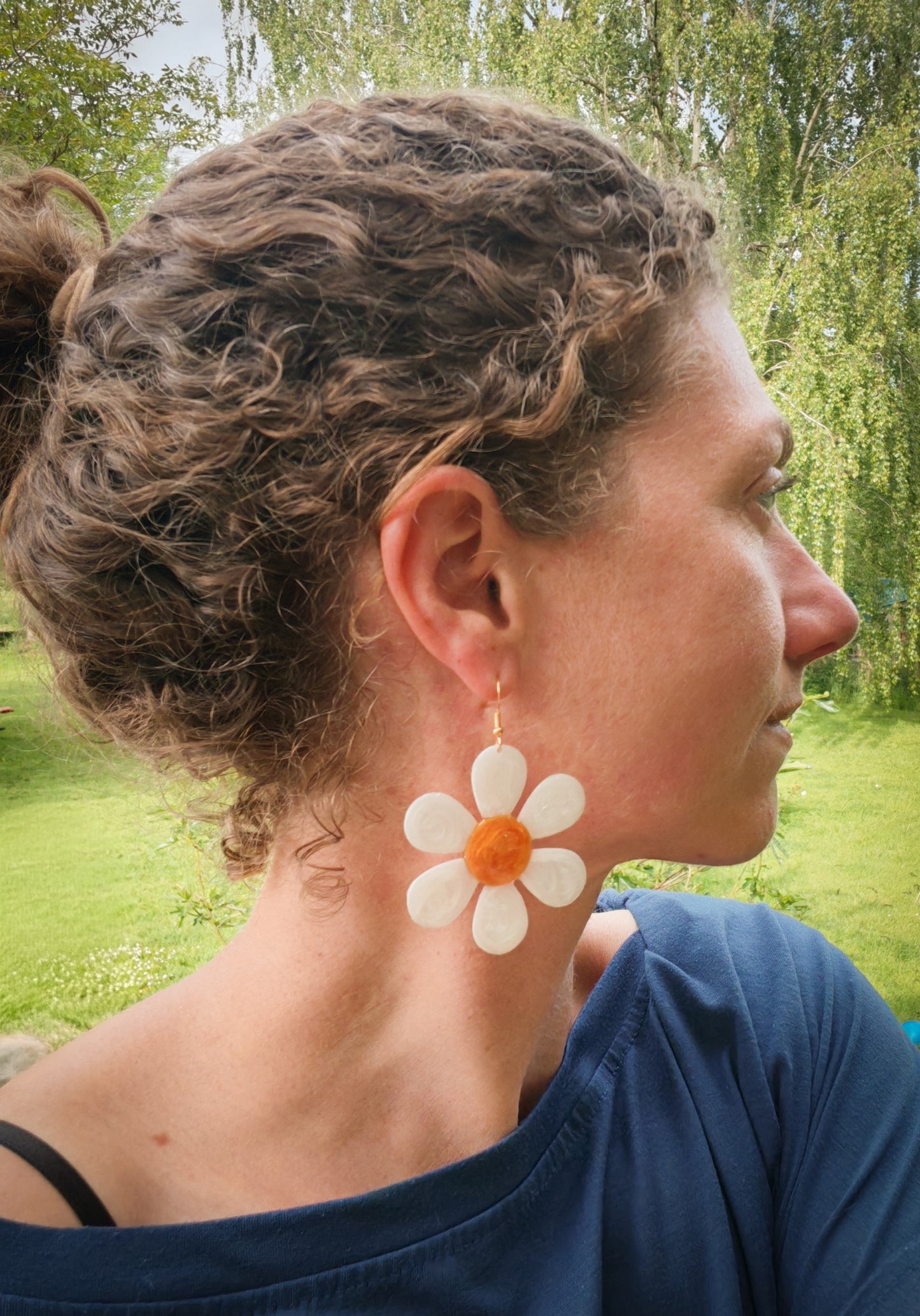 Boucles d’oreilles – Marguerite solaire