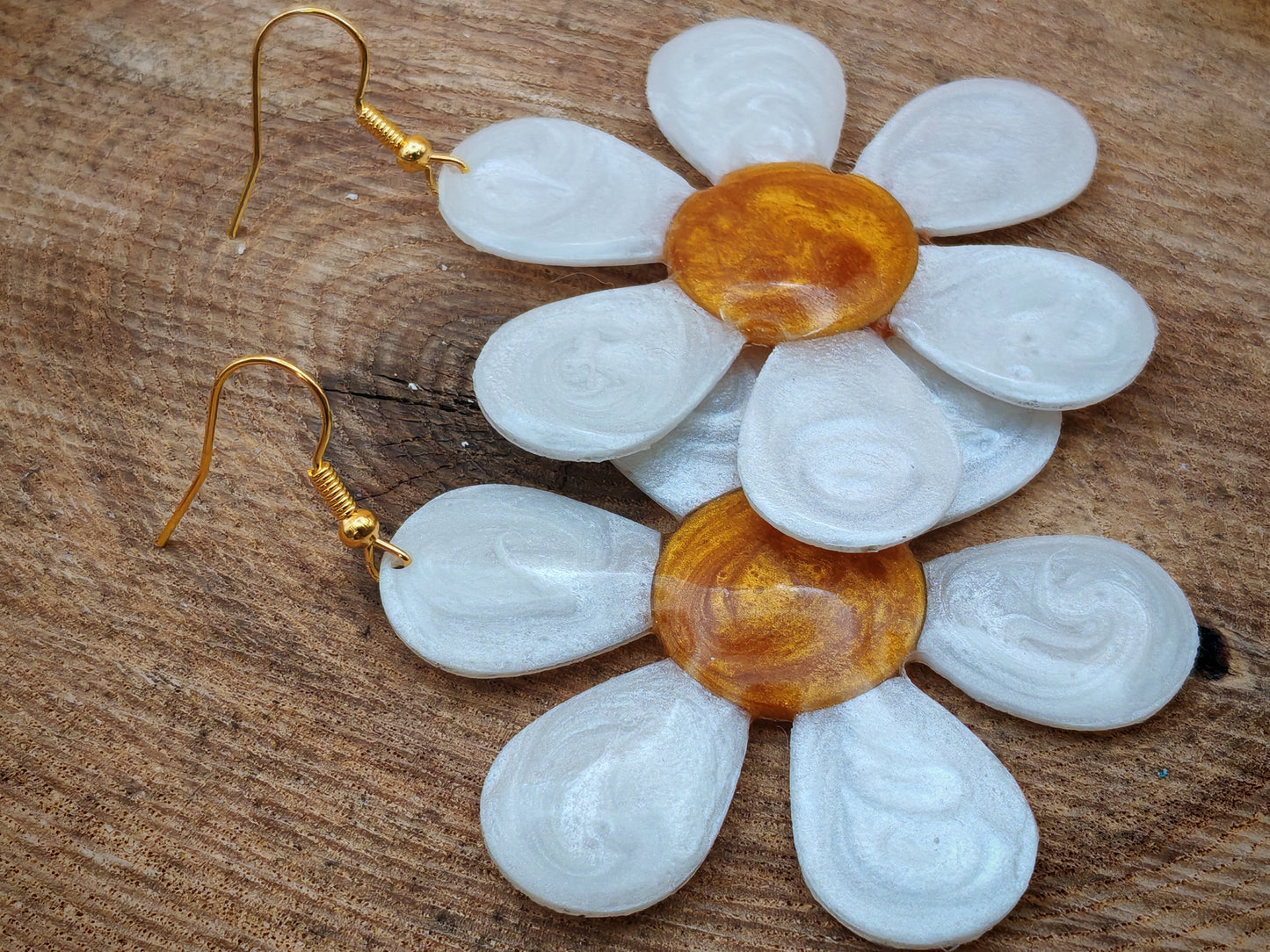 Boucles d’oreilles – Marguerite solaire