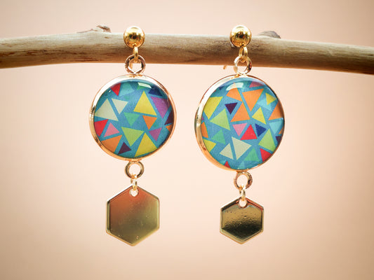 Boucles d’oreilles – Prisme en fête
