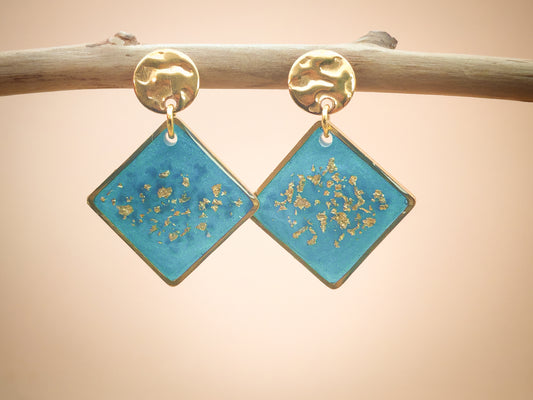 Boucles d’oreilles – Reflets célestes et éclats d’or