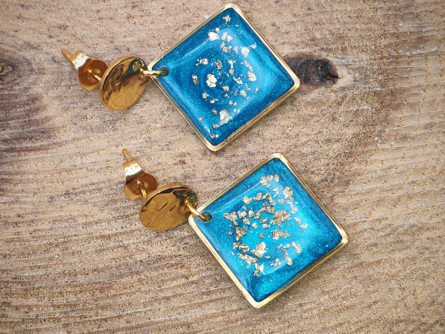Boucles d’oreilles – Reflets célestes et éclats d’or