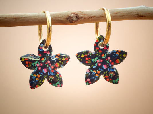 Boucles d’oreilles / Pampilles – Nuit fleurie