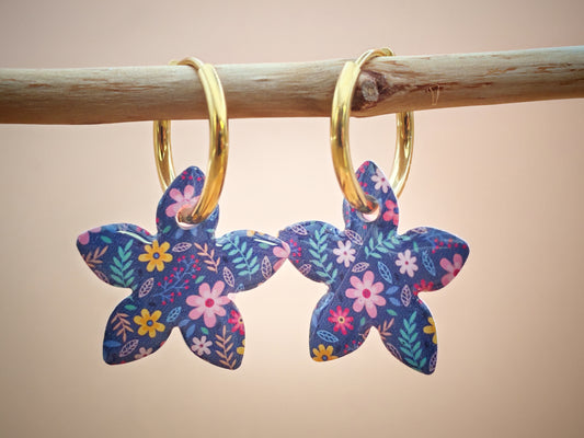 Boucles d’oreilles / Pampilles – Jardin rosé