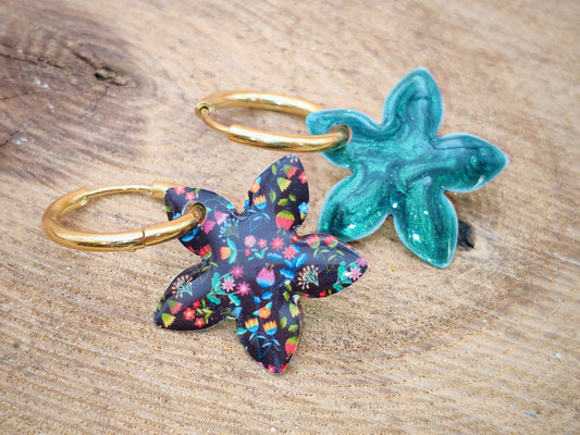 Boucles d’oreilles / Pampilles – Nuit fleurie