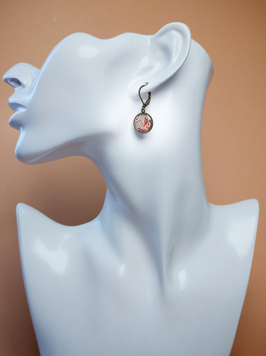Boucles d’oreilles dormeuses – Jardin pastel aux mille volutes