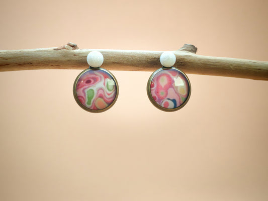 Clous d’oreilles – Nuances de coton sucré