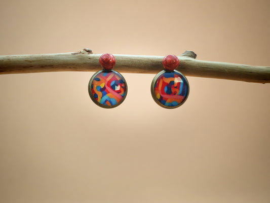 Clous d’oreilles – Labyrinthe flamboyant