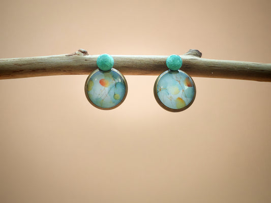 Clous d’oreilles – Bulles d’aquarelle