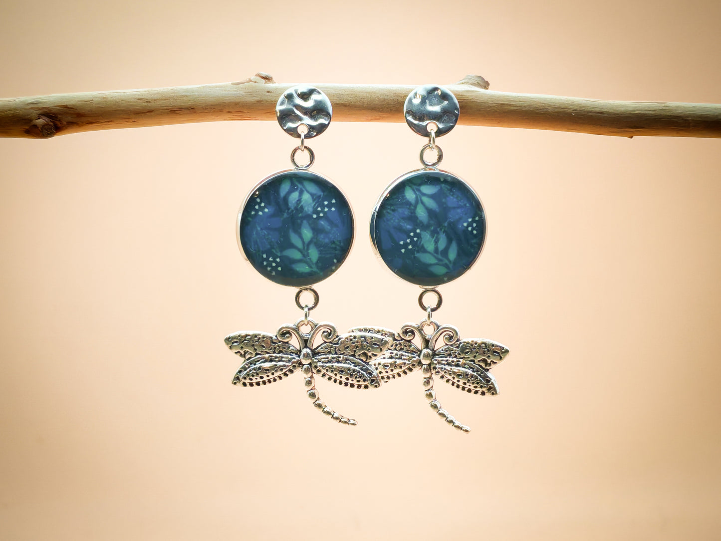 Boucles d'oreilles – Reflets d’étang et danse des libellules