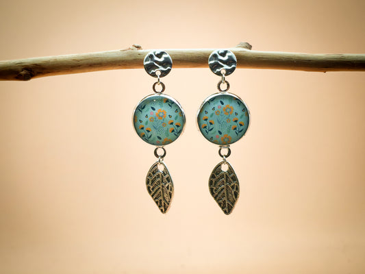 Boucles d'oreilles – Matin clair et prairie en fête