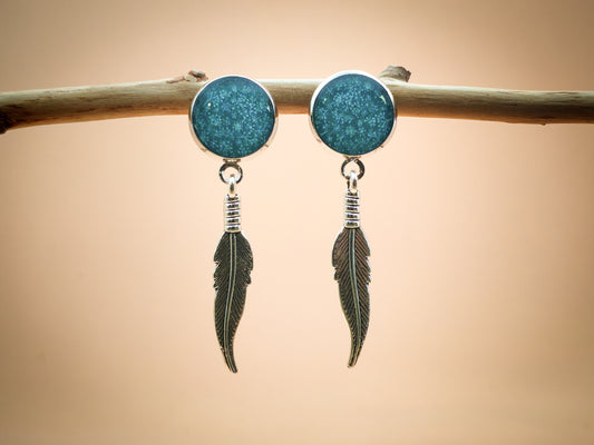 Boucles d’oreilles – Givre turquoise