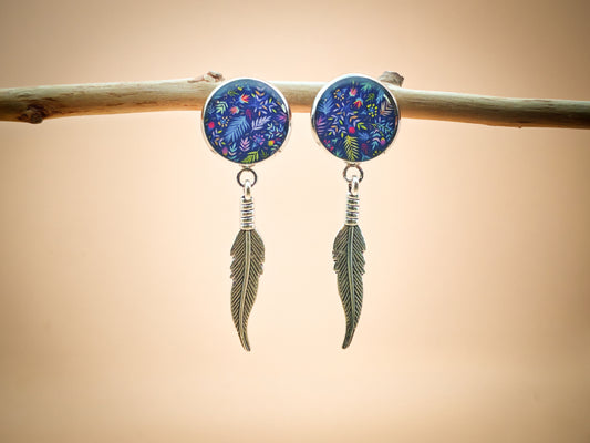 Boucles d’oreilles – Forêt magique sous la lune