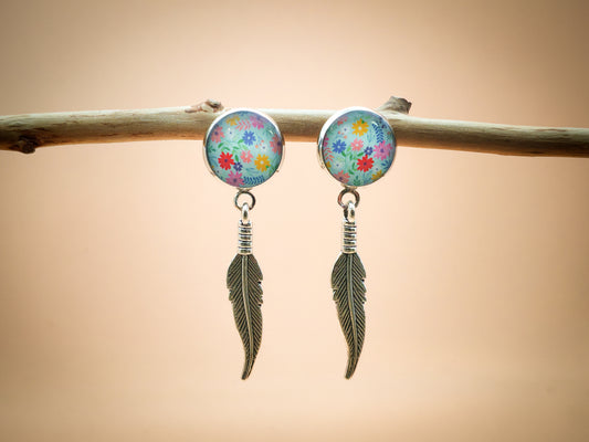 Boucles d’oreilles – Jardin pastel au vent léger