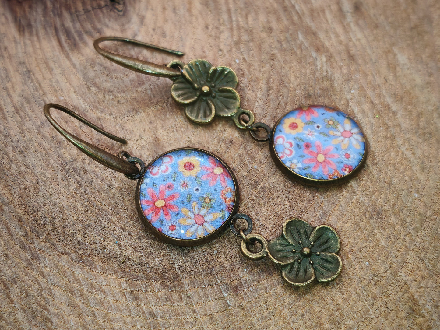 Boucles d’oreilles – Balade florale sous ciel lavande