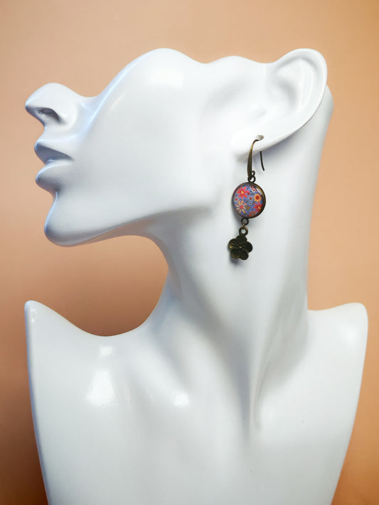 Boucles d’oreilles – Balade florale sous ciel lavande