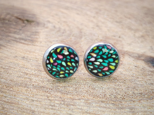 Clous cabochon de 8 mm – Feuilles nocturnes