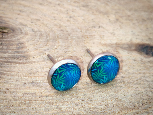 Clous cabochon de 8 mm – Feuillage tropical