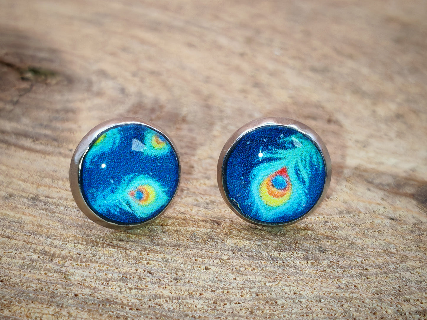 Clous cabochon de 8 mm – Reflets de paon