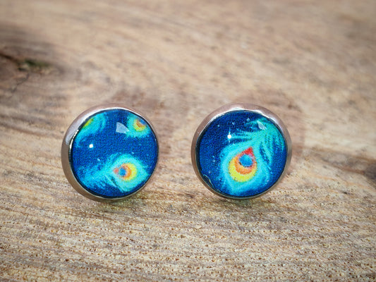 Clous cabochon de 8 mm – Reflets de paon