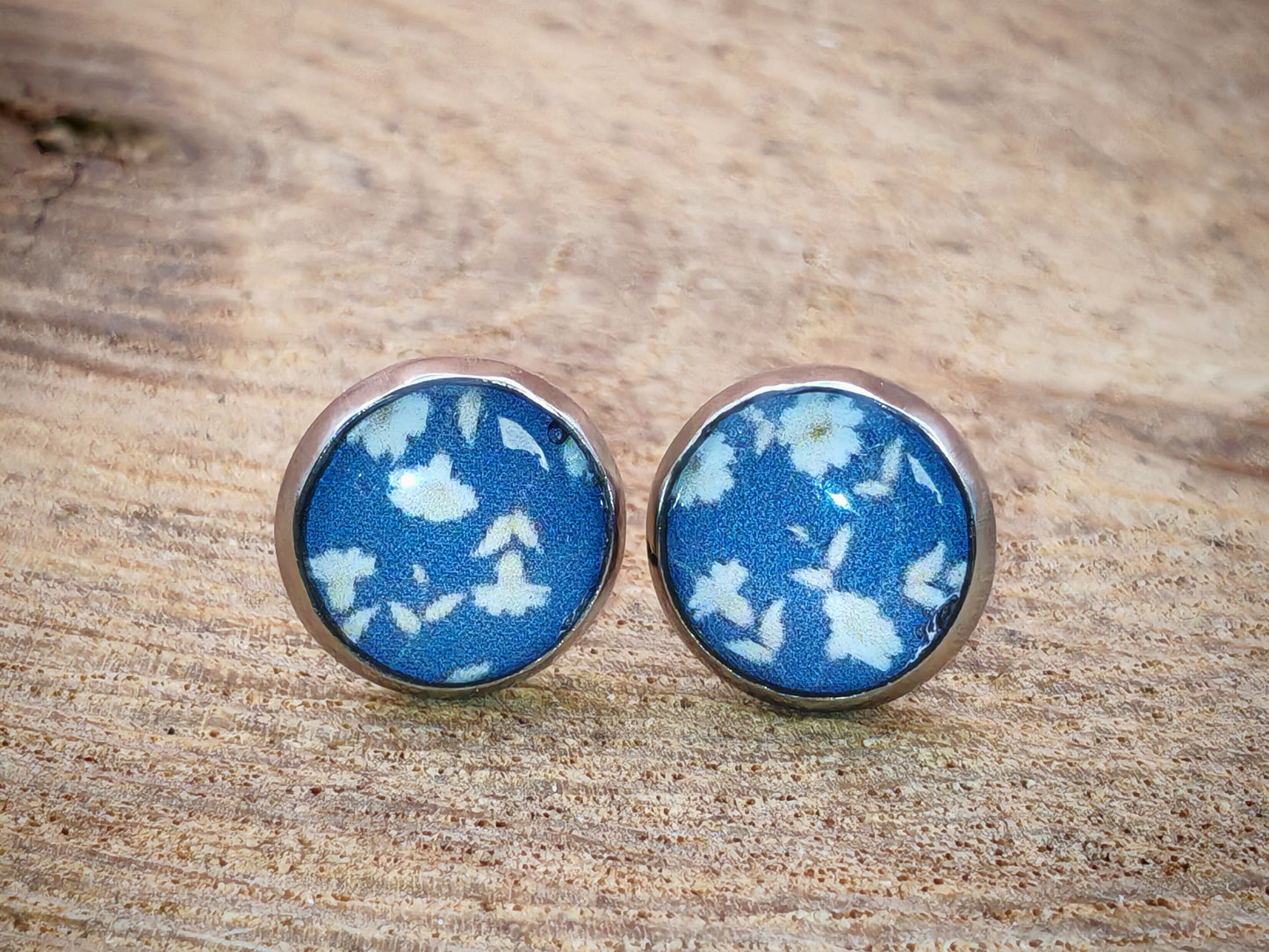 Clous cabochon de 8 mm – Fleurs d’azur