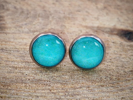 Clous cabochon de 8 mm – Turquoise pure