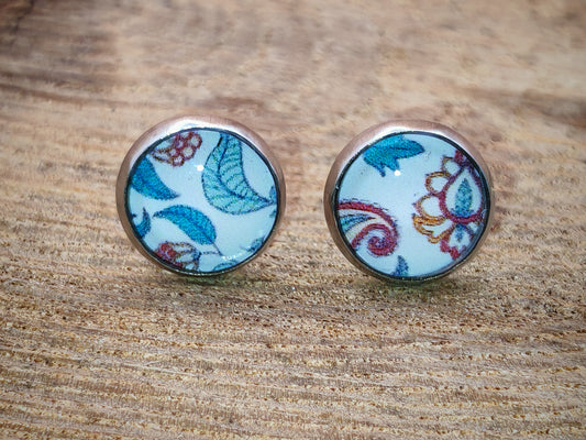 Clous cabochon de 8 mm – Fleurs bohèmes