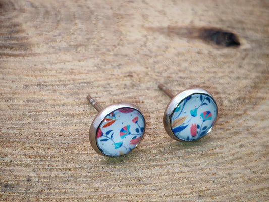 Clous cabochon de 8 mm – Jardin pastel