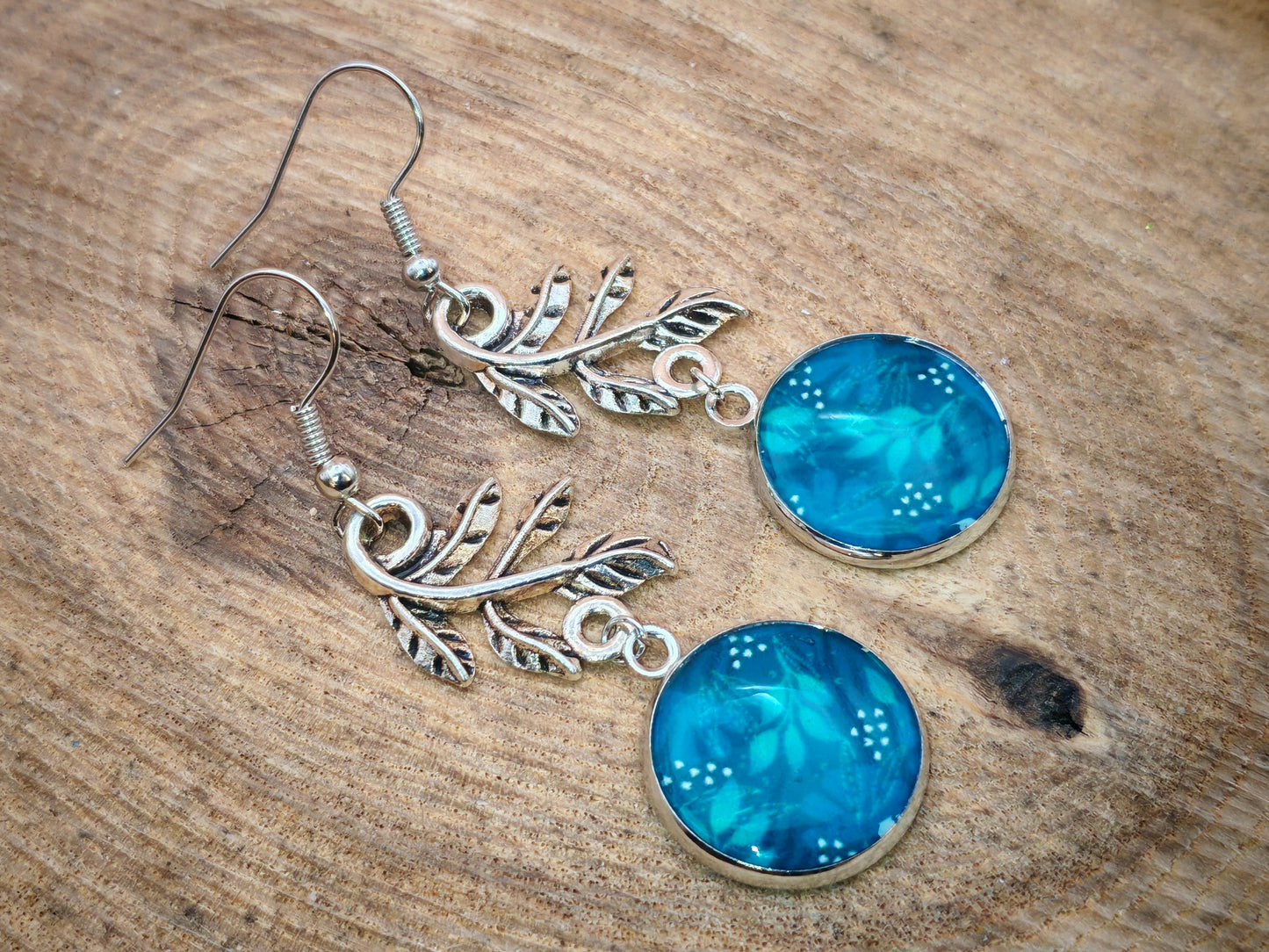 Boucles d’oreilles – Feuillage nocturne