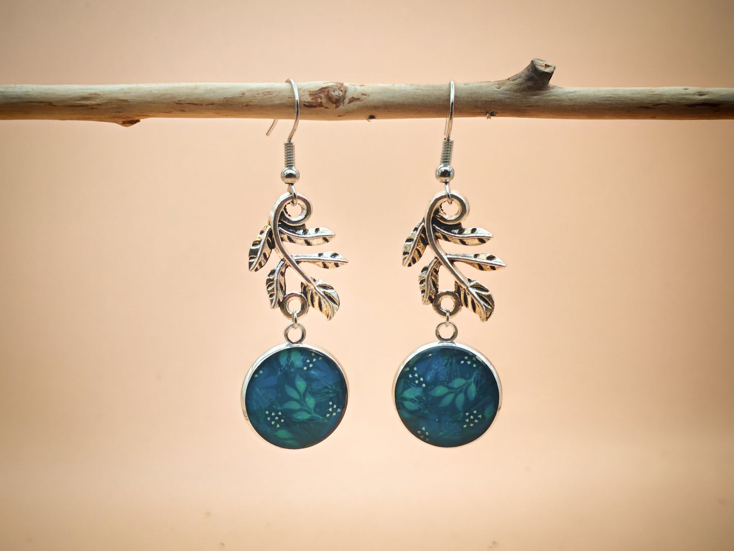Boucles d’oreilles – Feuillage nocturne